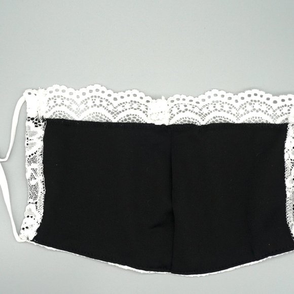 White Black Lace Face Mask Dust mask Fashion mask - Picture 3 of 5